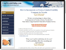Tablet Screenshot of corpnevadaonline.com